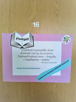 ŚWIĘTUJEMY W BIBLIOTECE SZKOLNEJ!