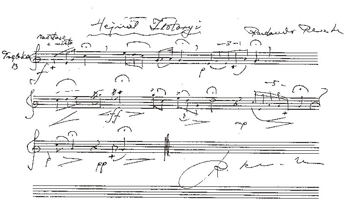 Zapis nutowy hejnału Złotoryjskiego Zapis nutowy hejnału Złotoryjskiego